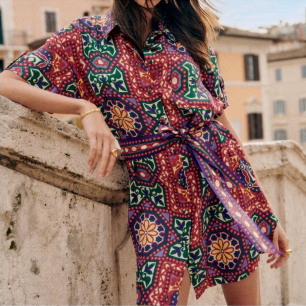 Sezane Multicolor Patterned Dress - Picture 3 of 5